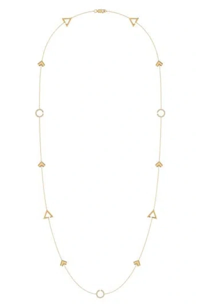 Luvmyjewelry Avani Skyline Diamond Station Necklace In Gold