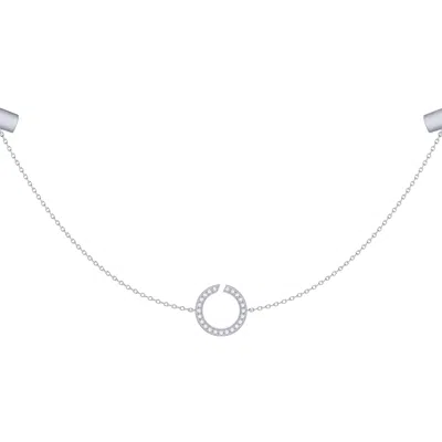 Luvmyjewelry Avani Skyline Geometric Layered Sterling Silver Diamond Necklace In Metallic