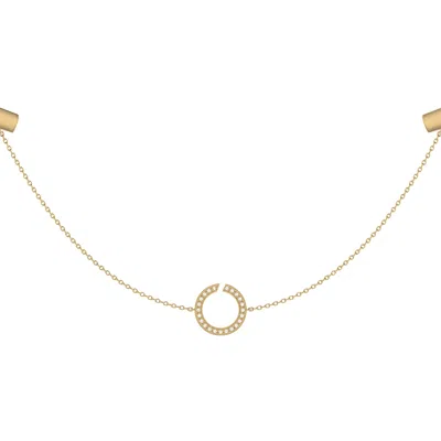 Luvmyjewelry Avani Skyline Geometric Layered Sterling Silver Diamond Necklace In Gold