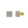 Luvmyjewelry Aventura 10k Yellow Gold Diamond Unisex Earrings In 10k Yellow Gold