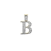 Luvmyjewelry B Initial Diamond Pendant 10k Yellow Gold In 10k Yellow Gold -