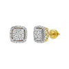 Luvmyjewelry Ballroom Bliss 14k Yellow Gold Diamond Stud Earrings - 0.49ct. In Yellow