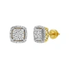 Luvmyjewelry Ballroom Bliss 14k Yellow Gold Diamond Stud Earrings In 14k Yellow Gold