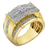 Luvmyjewelry Banner Of Bling 14k Yellow Gold Diamond Men Statement Ring In 14k Yellow Gold