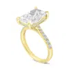 Luvmyjewelry Bayan 14k Yellow Gold Radiant Cut Lab Grown Diamond Hidden Halo Engagement Ring - 5.5 Ct