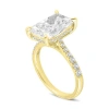 Luvmyjewelry Bayan 14k Yellow Gold Radiant Cut Lab Grown Diamond Hidden Halo Engagement Ring