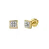 Luvmyjewelry Beamz 10k Yellow Gold Diamond Stud Earrings In Yellow