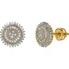 Luvmyjewelry Beleza 10k Yellow Gold Diamond Unisex Earrings In 10k Yellow Gold