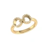 Luvmyjewelry Binoculars Infinity Sterling Silver Diamond Ring In 14kt Gold Vermeil On Sterling