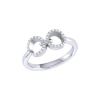 Luvmyjewelry Binoculars Infinity Sterling Silver Diamond Ring In Silver