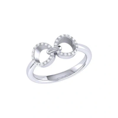 Luvmyjewelry Binoculars Infinity Sterling Silver Diamond Ring