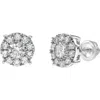 Luvmyjewelry Blazers Prime 14k Gold Diamond Stud Earrings In 14k White Gold
