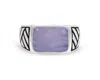 Luvmyjewelry Blue Lace Agate Sterling Silver Men Signet Ring In Blue