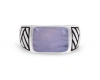 Luvmyjewelry Blue Lace Agate Sterling Silver Men Signet Ring In Blue