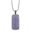 Luvmyjewelry Blue Lace Agate Sterling Silver Men Tag Necklace In Blue