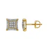 Luvmyjewelry Borrifar 10k Yellow Gold Diamond Unisex Earrings - 0.14 Cts In Yellow
