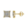 Luvmyjewelry Borrifar 10k Yellow Gold Diamond Unisex Earrings In 10k Yellow Gold
