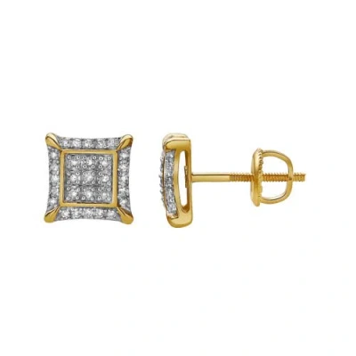 Luvmyjewelry Borrifar 10k Yellow Gold Diamond Unisex Earrings