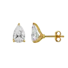 Luvmyjewelry Bosc 14k Yellow Gold Lab Grown Pear Shaped Solitaire Diamond Earrings In 14k Yellow Gold