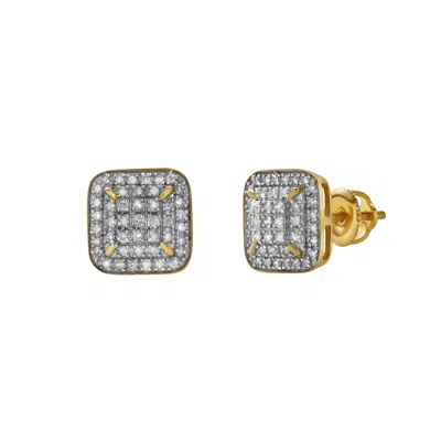Luvmyjewelry Brisa 10k Yellow Gold Diamond Unisex Earrings - 0.23 Cts