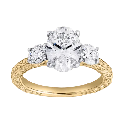 Luvmyjewelry Caldria 14k Gold 2.65 Ct Oval Lab Grown Diamond Engagement Ring