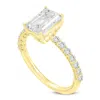 Luvmyjewelry Calista 14k Yellow Gold Emerald Lab Grown Diamond Engagement Ring In Yellow