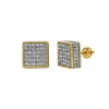 Luvmyjewelry Caloroso 10k Yellow Gold Diamond Unisex Earrings In 10k Yellow Gold