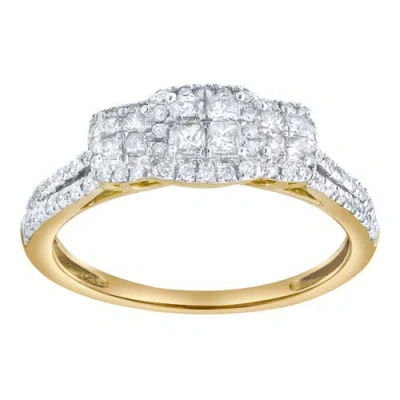 Luvmyjewelry Carrea Glow 0.55 Ct 10k Gold Diamond Ring