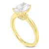 Luvmyjewelry Cassia 14k Yellow Gold Oval Lab Grown Diamond Hidden Halo Engagement Ring In Yellow