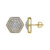 Luvmyjewelry Cativar 10k Yellow Gold Diamond Unisex Earrings In 10k Yellow Gold