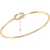 Luvmyjewelry Celia C Adjustable Diamond Cuff In 14k Yellow Gold Vermeil On Sterling Silver In 14kt Gold Vermeil On Sterling