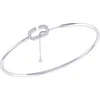 Luvmyjewelry Celia C Adjustable Diamond Cuff In Sterling Silver In Silver