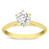 Luvmyjewelry Tesi 14k Yellow Gold Round Shape Lab Grown Diamond Solitaire Ring In Yellow