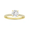 Luvmyjewelry Certified Round Shape Lab Grown Diamond (1.20 Ctw) Ring In 14k Yellow Gold