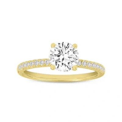 Luvmyjewelry Certified Round Shape Lab Grown Diamond (1.20 Ctw) Ring In 14k Yellow Gold
