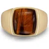 LUVMYJEWELRY LUVMYJEWELRY CHATOYANT RED TIGER EYE QUARTZ STERLING SILVER MEN SIGNET RING