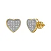 Luvmyjewelry Beat 10k Yellow Gold Cluster Diamond Unisex Earrings - 0.09 Cts In Yellow