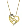 Luvmyjewelry Chic Mom Heart Diamond Pendant Necklace In 10k Yellow Gold In Yellow