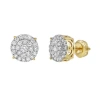 Luvmyjewelry Circle Entwine 14k Yellow Gold Diamond Earrings In 14k Yellow Gold