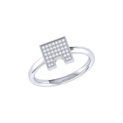 Luvmyjewelry City Arches Square Sterling Silver Diamond Ring