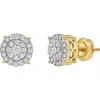 Luvmyjewelry Concentric Circle 14k Yellow Gold Diamond Earrings In 14k Yellow Gold