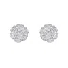 Luvmyjewelry Medi 14k Yellow Gold Diamond Cluster Earrings In Gold