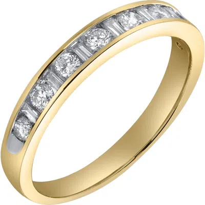Luvmyjewelry Cosmos 14k Gold Round Diamond Studded Band Ring