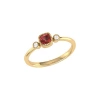 Luvmyjewelry Cushion Cut Garnet & Diamond Birthstone Ring In Yellow Gold