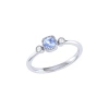 Luvmyjewelry Cushion Cut Tanzanite & Diamond Birthstone Ring In 14k Gold In White Gold