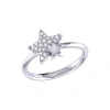 Luvmyjewelry Dazzling Starkissed Duo Diamond Ring In Sterling Silver