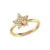 Luvmyjewelry Dazzling Starkissed Duo Sterling Silver Diamond Ring In Yellow