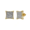 Luvmyjewelry Deleite 10k Yellow Gold Diamond Unisex Earrings In 10k Yellow Gold