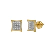 Luvmyjewelry Deslumbrar 10k Yellow Gold Diamond Unisex Earrings In 10k Yellow Gold