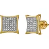 Luvmyjewelry Despertar 10k Yellow Gold Diamond Unisex Earrings In 10k Yellow Gold
